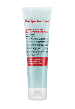 Recipe For Men Instant Recharge Age Rewind Face Mask Ansikte Herr 100ML