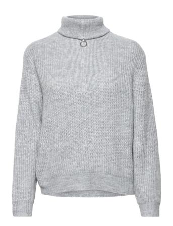 Onlbaker L/S Zip Pullover Knt Noos Grey ONLY