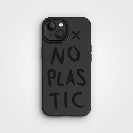 No Plastic iPhone 15 Mobile Case Black, Made from Plants, iPhone 15