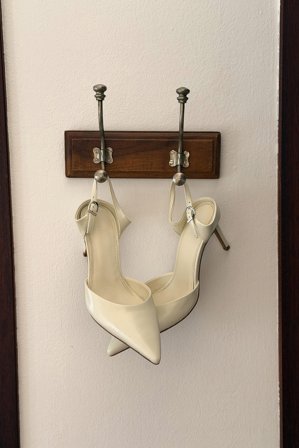 Felicia Wedin x NA-KD Escarpins à bride cheville - Chaussures à talons hauts - Blanc - EU 41