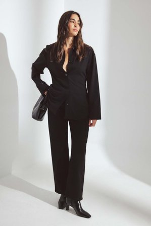 NA-KD Jean cheville à taille mi-haute - Jeans taille mi-haute - Noir - EU 32