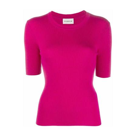 P.a.r.o.s.h. Stickat rosa, Dam T-shirts, Dam, Storlek: M