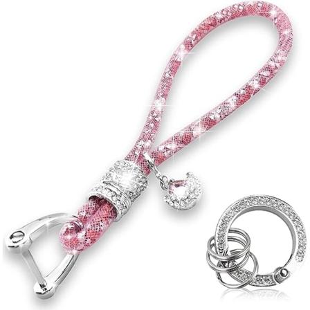 IC Söt bilnyckelring för kvinnor, Kristallnyckelringstillbehör, Bling armband för nycklar, bilnyckel