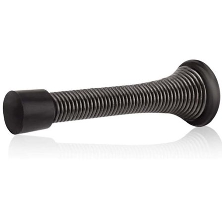 12x Fjedrende Dørstopper (Sort) 85mm Rustfrit Stål Dørstopper med