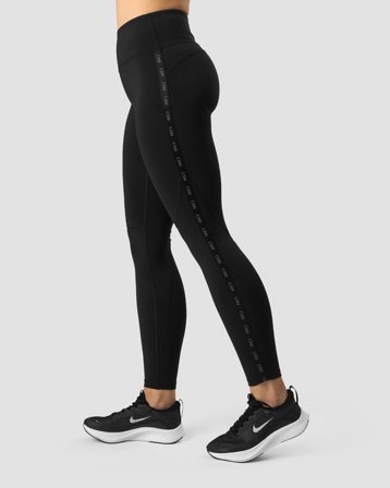 ICANIWILL - Ultimate Training Logo Tights Black- Sportlegging - Dames - sportkleding van ICIW