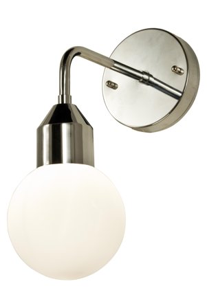 Aneta Lighting FLORENS vegglampe bad, krom/opal, IP44 G9