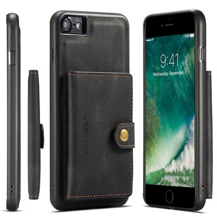 iPhone SE (2020 & 2022) Stöttåligt Skal med Magnetisk Korthållare JeeHood