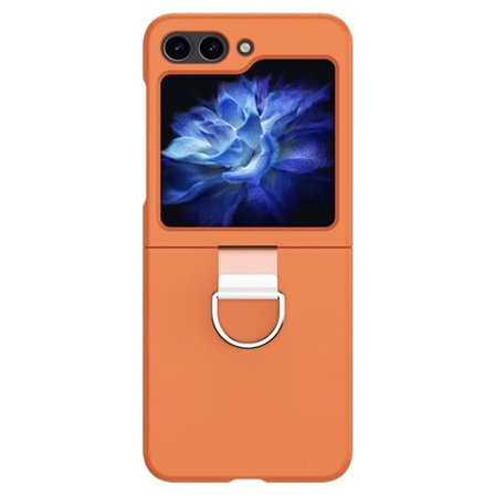 Galaxy Z Flip 6 / 7 FE Skal Skin Touch Ringhållare Orange