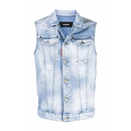 Dsquared2 - Jeansjackor - Blå - Herr - Storlek: L, Herr, Storlek: L