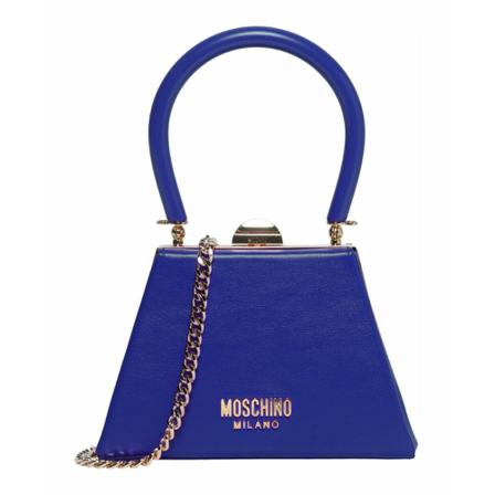 Moschino Leather Top Handle Taske Blå, Dame, Størrelse: ONE Size