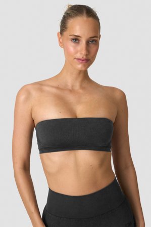 ICANIWILL - Sculpt Seamless Bandeau Stone Wash Black - Sport-BH - Dam - Träningskläder från ICIW