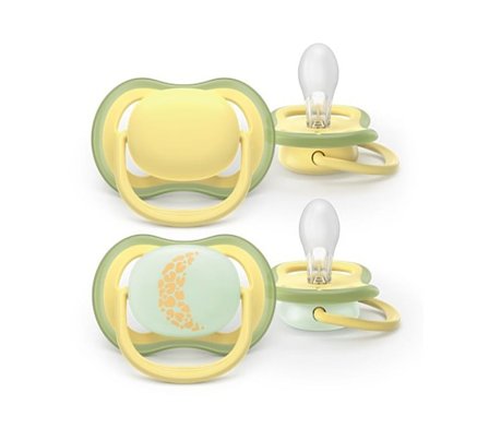 Philips Avent Ultra Air Gul 2-Pak +18 mdr, Børn & Forældre, Sutter, Silikonesutter