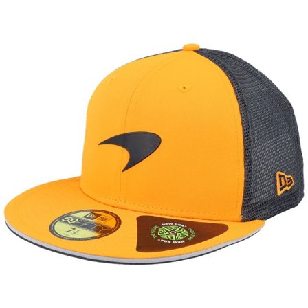 New Era - Motor Orange trucker Keps - McLaren F1 25 Team 59FIFTY Papaya Orange/Grey Trucker Fitted @ Hatstore