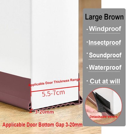 100 cm Dør Bund Tætningsliste Støjreduktion STOR BRUN