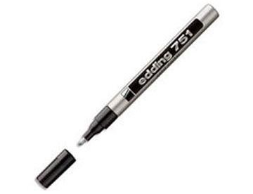 EDDING 751 Paint Marker Bullet Tip 1-2mm Line Silver (Pack 10) - 4-751054