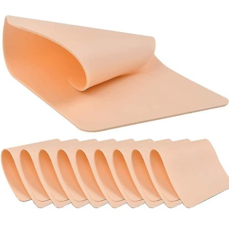 10 stykker tatoveringsøvelseshud, dobbeltsidet professionel kunstig