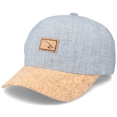 Hunter - Grey - adjustable - Cap - Bent Rod Patch Heather Grey/Cork Adjustable - Hatstore