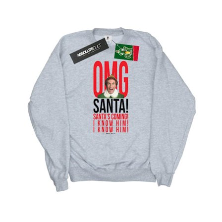 Elf Mens OMG Santa I Know Him Sweatshirt XL Sports Grey