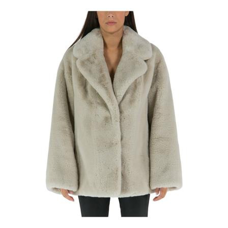 Stand Studio, Faux Fur & Shearling Jackets Beige, Dames, Maat:S