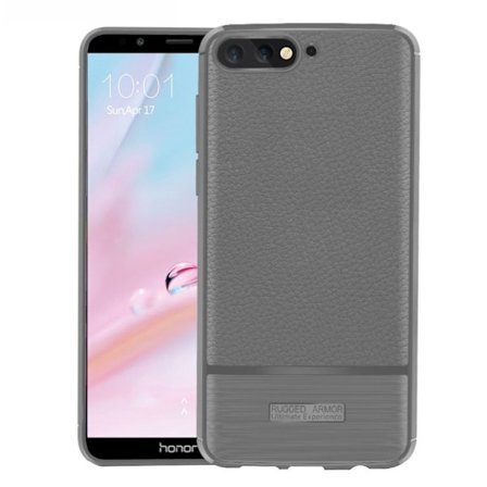 Huawei Honor 7A Liitsihedelmän Jyväinen Harjattu Muovinen Takasuoja Kuori - Harmaa