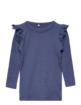 Nmftinnie Xsl Ls Top Langærmet T-shirt Blå Name It