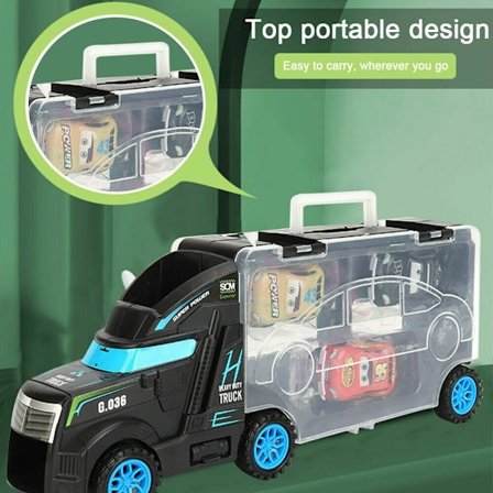 Dinosaur lastbil legetøj transport køretøj legesæt, julegave til drenge.