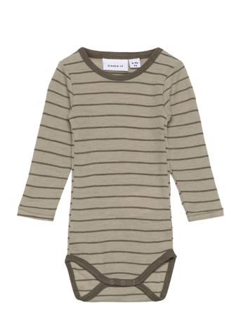 Nbmwang Wool Plain Aop Ls Body Xxii Grey Name It