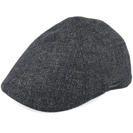 Stetson - Grå flatcap Keps - Texas Virgin Wool/Linen Grey Flat Cap @ Hatstore
