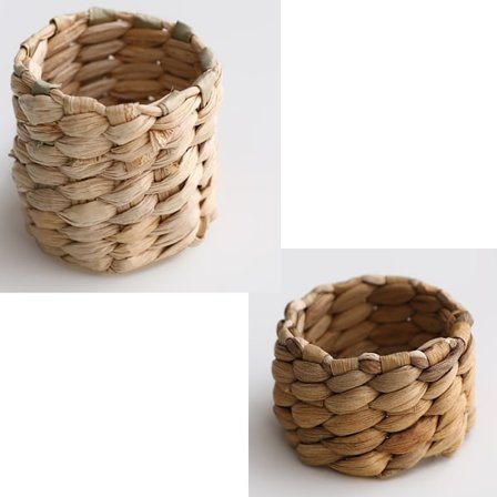 10 stk 2 typer kalebass gress servietter Ring halm vevd