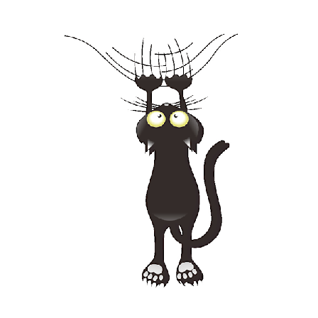 Kattens kradse- og klatrebilklistermærker og -aftryk sjove søde bildør