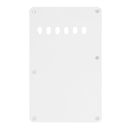 2 stk. Elektrisk Gitar Bakdeksel Plate 6 Hull Robust Utsøkt Utseende Gitar Pickguard Bakplate Hvit