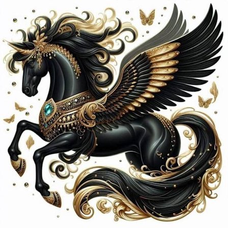 Svart Häst Affisch A4