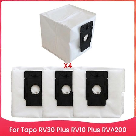 Støvsugerposer Erstatning for Tapo RV30 Plus RV10 Plus RVA200 Robotstøvsuger Deler Stor Kapasitet