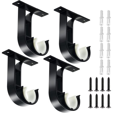 Förpackning Tunga Gardinstänger Aluminium Takgardinstänger Matt Svart