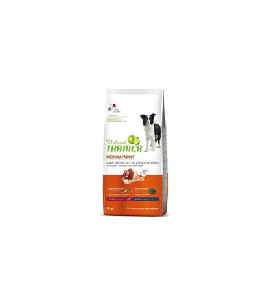 Natural Trainer Crocchette Prosciutto Crudo e Riso Cane Adult