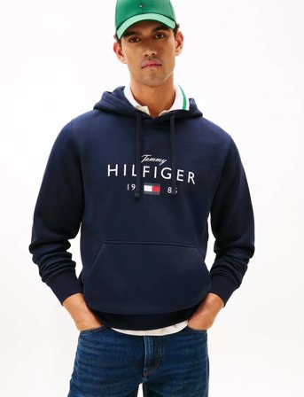 Tommy Hilfiger Brand Love Big Hilfiger Hoodie - Navy - S