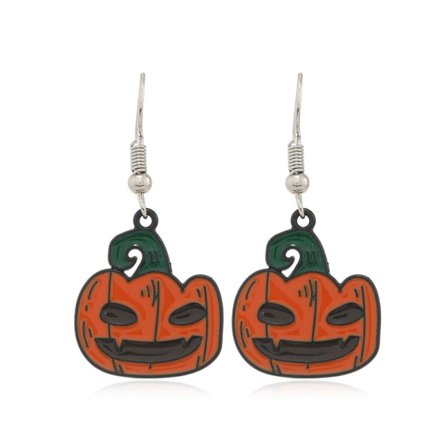 Halloween-øreringe, vedhæng til kvinder, julesmykkegaver, halloweengaver, sølvgræskar