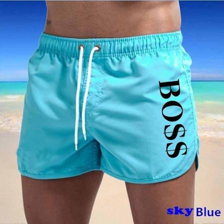 Boss Casual Fashion Strandshorts til Mænd Badebukser Lyseblå S Light Blue