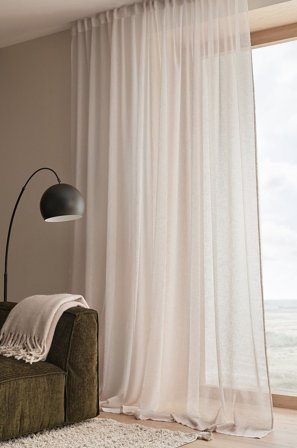 &Home - Multibandslängd Mila Wide 1 st - Beige - Veckbandslängder - 300 - Från Homeroom