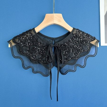 Fake Collar Dingzhu Sjalkrage SVART