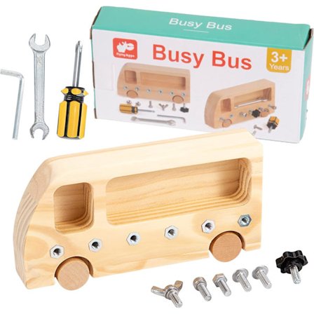 Montessori skrutrekkerleker, treskruplate, sensorisk leke, lær grunnleggende ferdigheter, pedagogiske spillgaver, travel buss for gutter og jenter