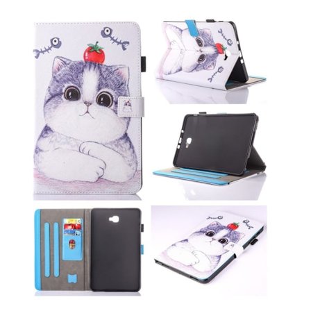 Samsung Galaxy Tab A 10.1 (2016) kortfack fodral - Söt katt