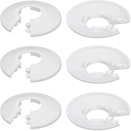 Enkel installasjon plast radiator rosett vannrør avløpsrør beskyttelseskrave vegg rør 16mm 6stk