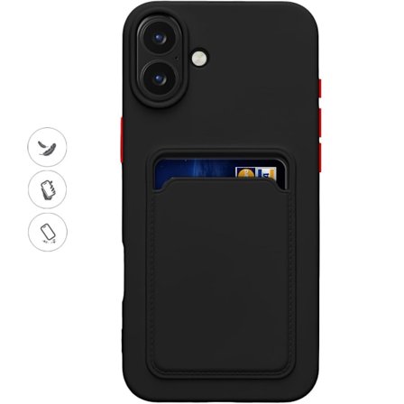 Iphone 16 -puhelimen kuori korttitaskulla