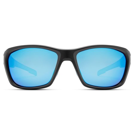 Lunettes de soleil sport noires avec verres bleus polarisés pour hommes - Lunettes de soleil sport