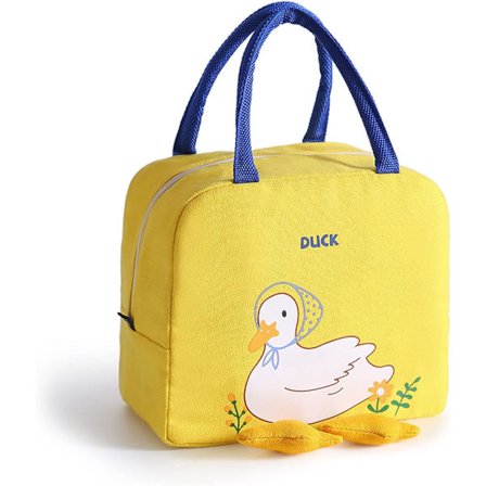 Gul isolerad lunchväska för män, småbarn, liten stor matberedningsväska för kvinnor, vuxna, barn, flickor, pojkar, arbete, skola