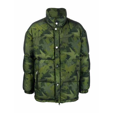 Etro, Down Jackets Groen, Heren, Maat:M,Camouflage
