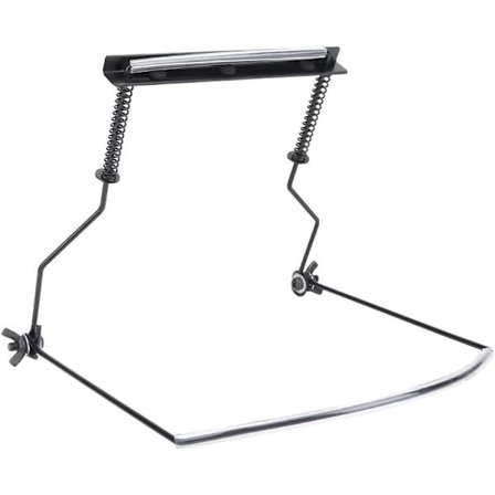 Mundharmonika Holder Professionel Metal 10 Hullers Mundharmonika Holder Hals Håndfri med Justerbart Stabilt Halsstativbeslag