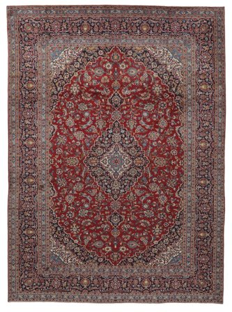 Medallion Large Keshan Rug 303X412 Wool