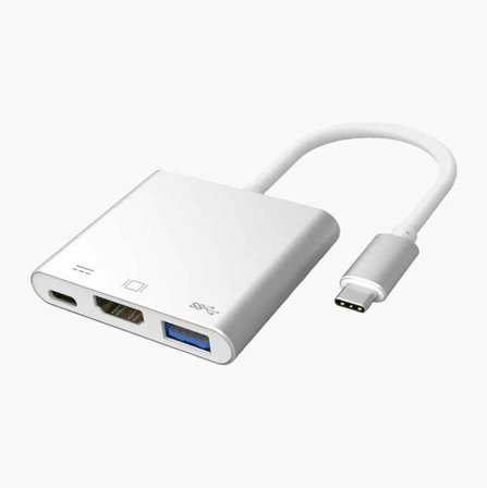 USB C-hub 3 utgångar